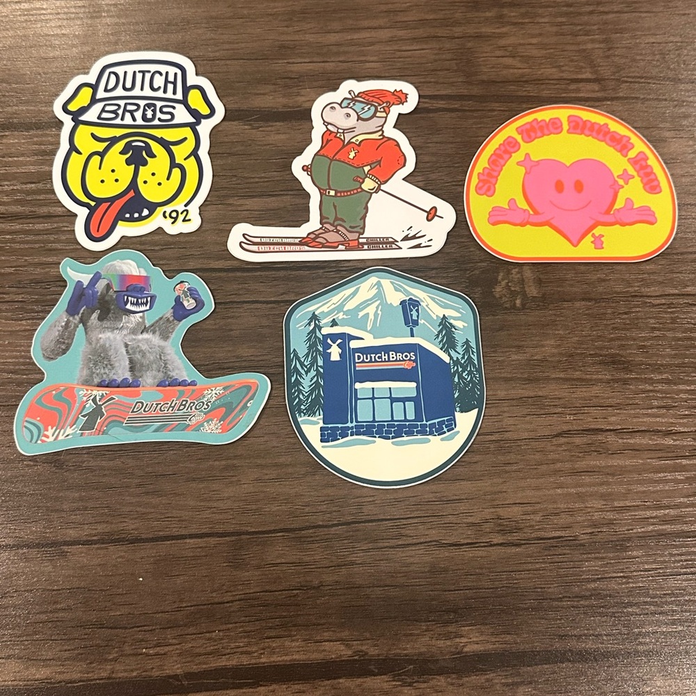Dutch Bros Sticker Set of 5